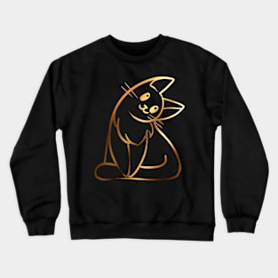 Golden Kitty Crewneck Sweatshirt